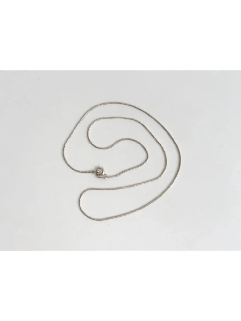 Snake Chain Sterling Silver 925 Minimalist Classic Vintage Necklace - 18